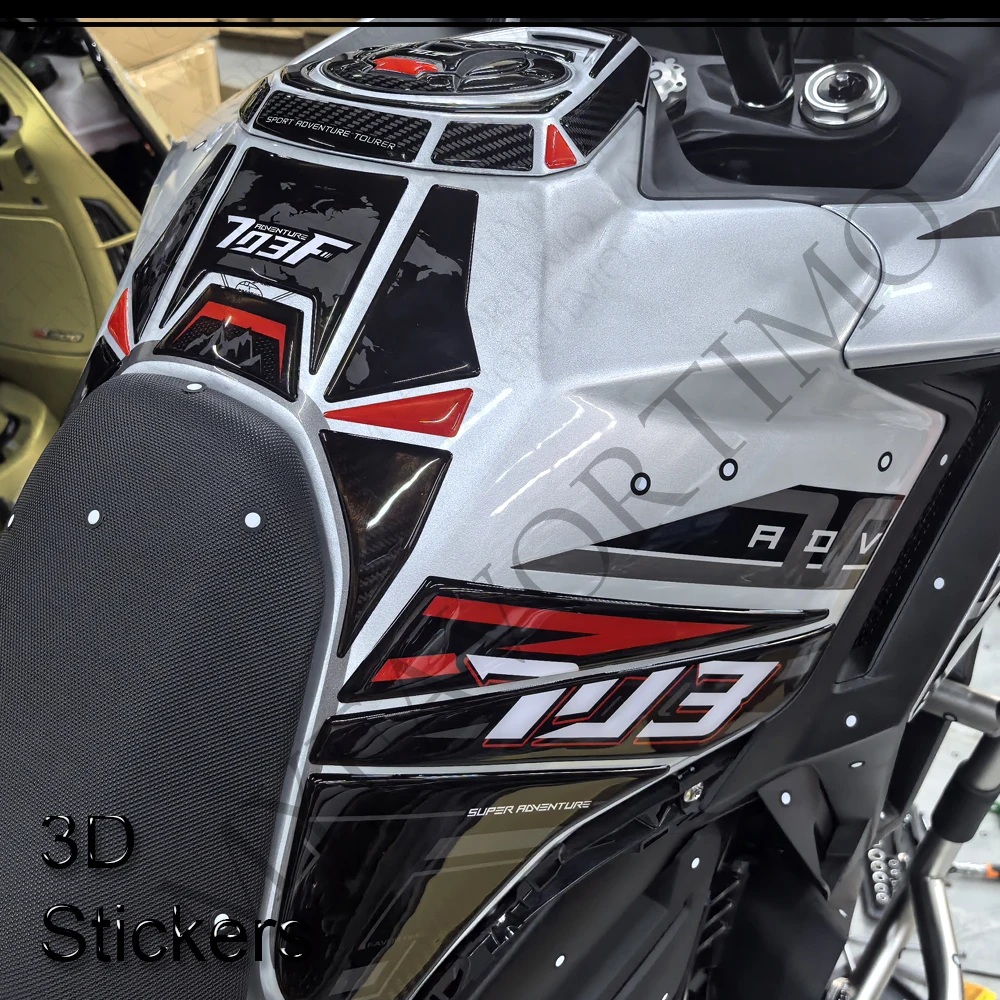

Tank Pad Cap Grips Knee Stickers Decals Protector Front Mudguard Fender Motorcycle For Zontes ZT703-F ZT-703F ZT 703F Adventure