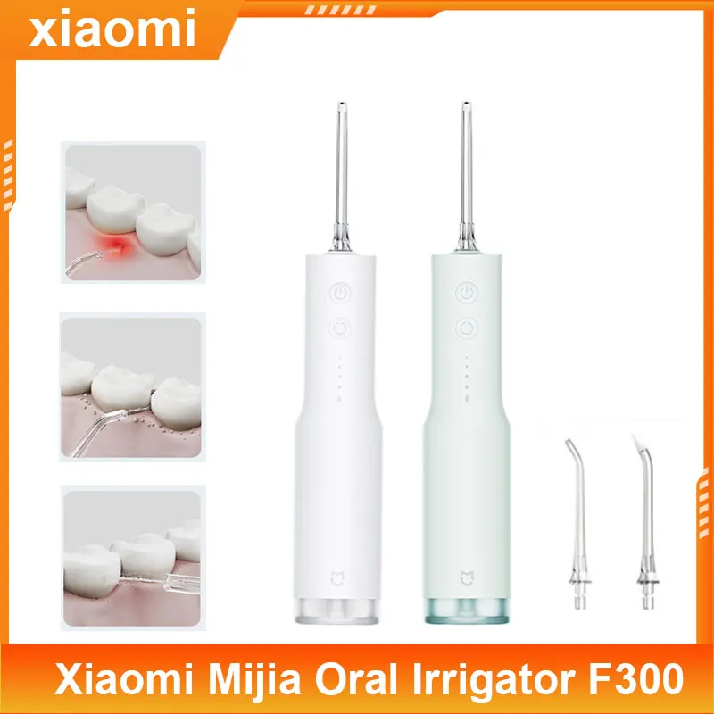 

Xiaomi Mijia Oral Irrigator F300 MEO703 Waterpulse Dental Irrigator Portable Oral Flusher IPX7 240ML Water Tank Tooth Cleaner