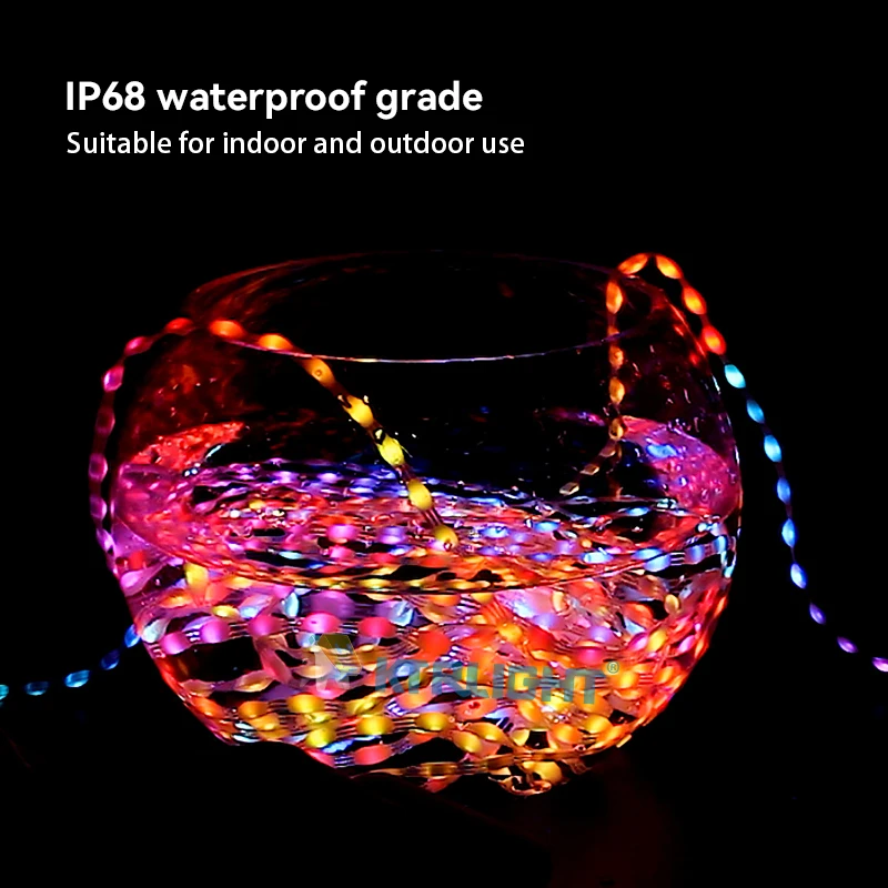 12V 4pin Data Return WS2811 WS2812 LED Seed Pixel String Lights Full Color Individually Addressable RGB for DIY Curtain Light