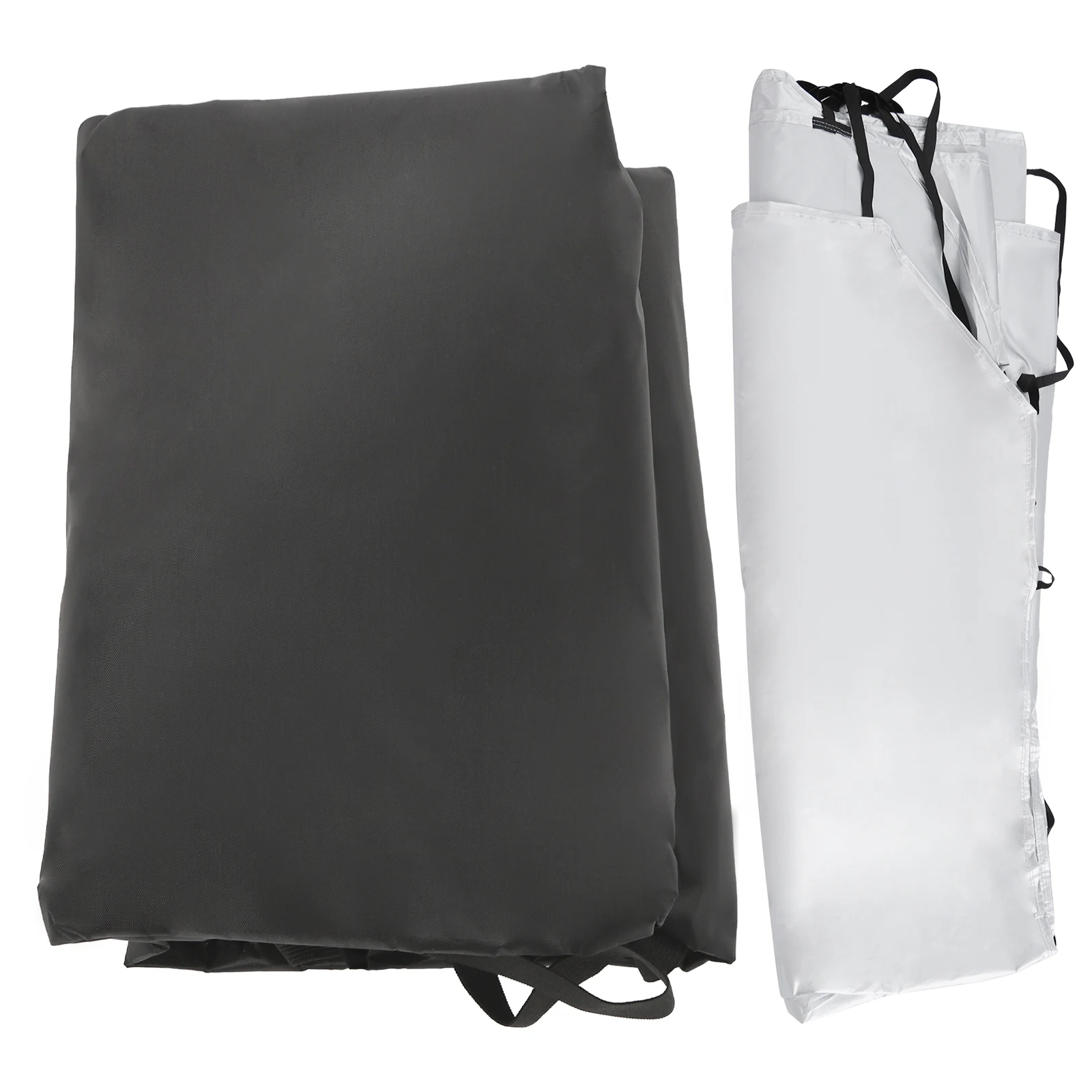 

Modern Silver/Black 210D Oxford RV Waterproof Protective Camper Roof Cover with Storage Bag for Outdoor