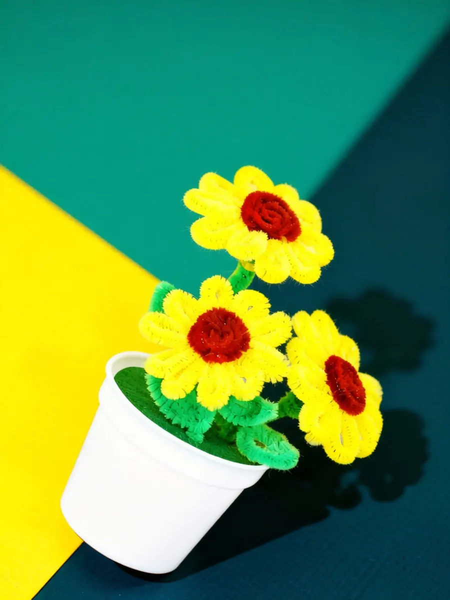 4Pcs DIY Flowerpot Accessories Kit for Kids Teens Nonwoven Material Handmade Craft Set Mother's Day Wedding Valentine Gift