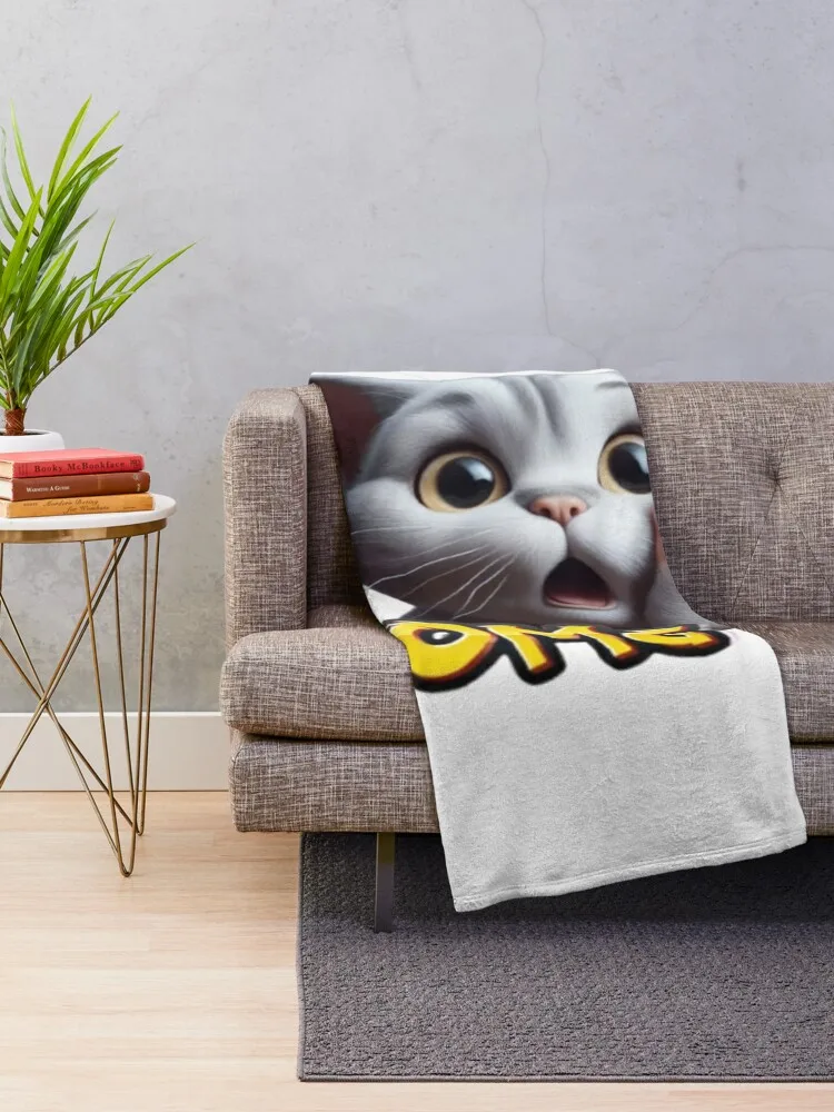 Cats Are Peaceful Pets, The Purrfect Pet for Any Home, cute Furry Friends Throw Blanket Retros Stuffeds Blankets