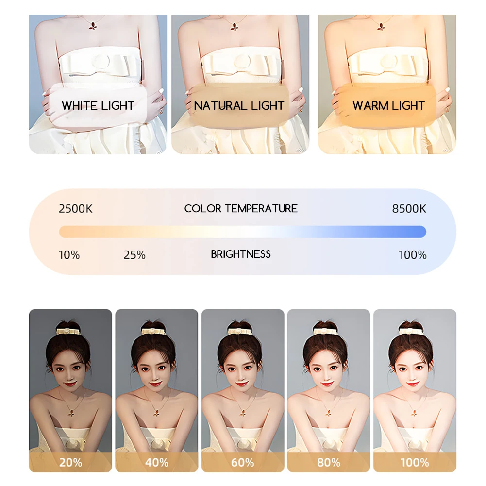 حلقات سيلفي للضوء حلقات لاسلكية قابلة لإعادة الشحن للهاتف المحمول