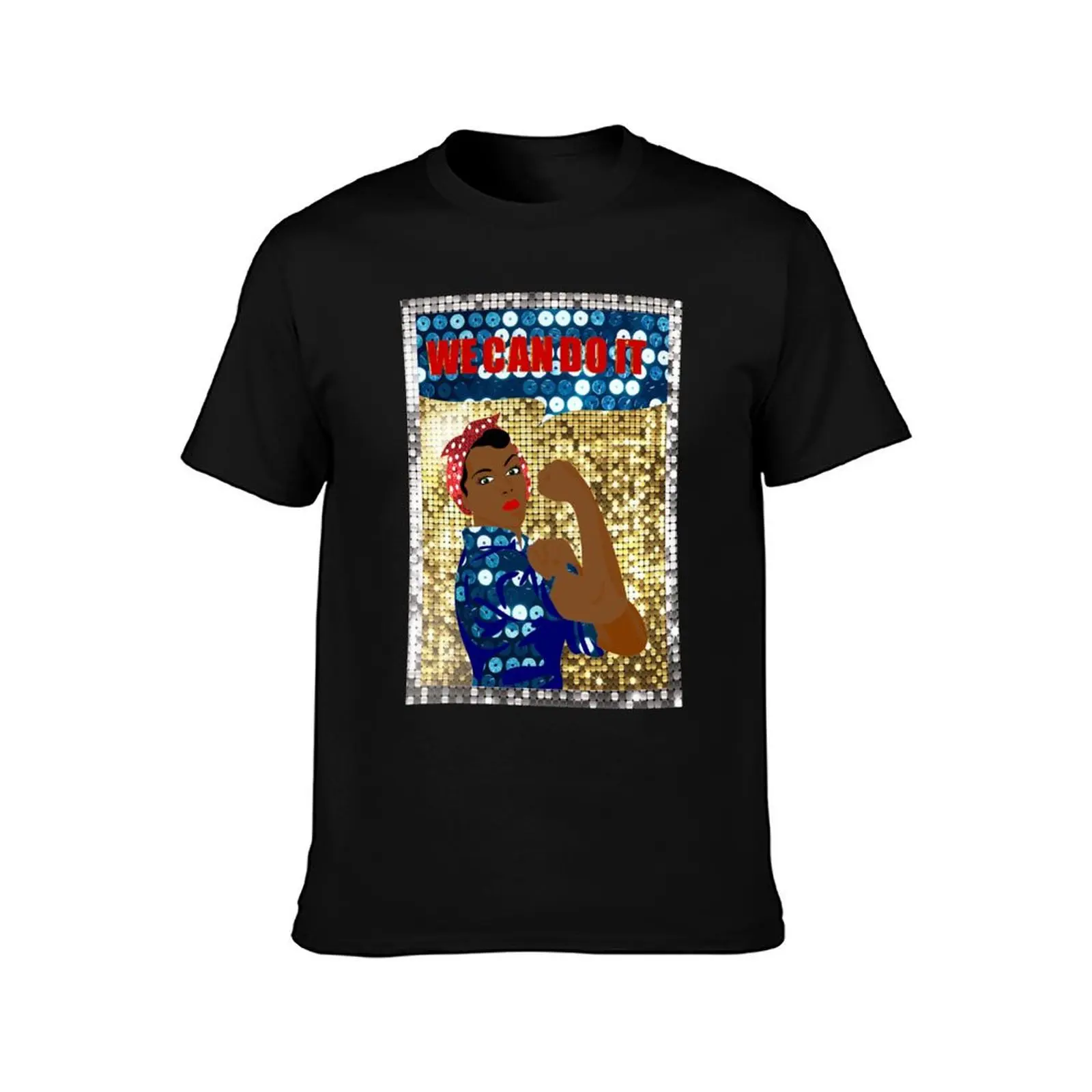 african rosie the riveter T-Shirt Outdoor Sports Short Sleeve Top T-Shirt