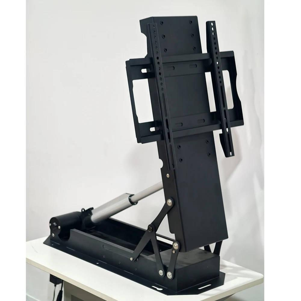Remote Control Motorized Tv Ceiling Mount Bracket 32 to 55 Inch Tv Flip Down Hidden Tv Lift MountTelescopic Foldable Device