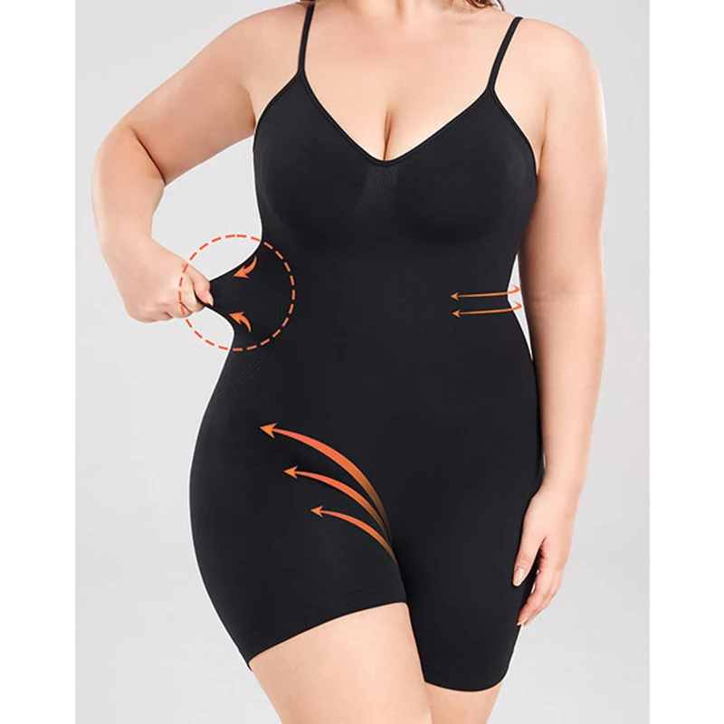 BurVogue XL-4XL Body dla kobiet brzuch bielizna modelująca modelujące Body bezszwowe podnoszenie pośladków do ud szczuplejsze urządzenie do