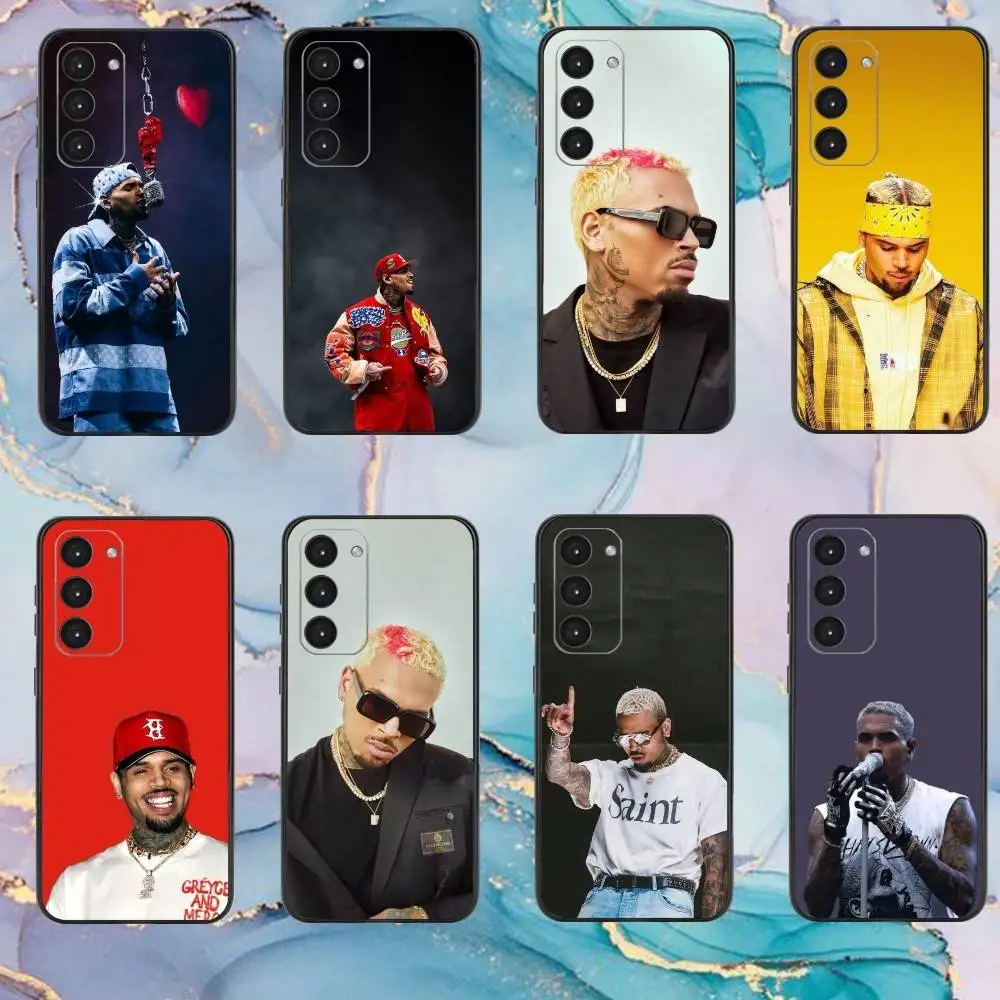 

Rapper C-Chris Brown Phone Case For Samsung Galaxy A73,A72,A71,A70,A53,A52,A51,Others Soft Black Cover
