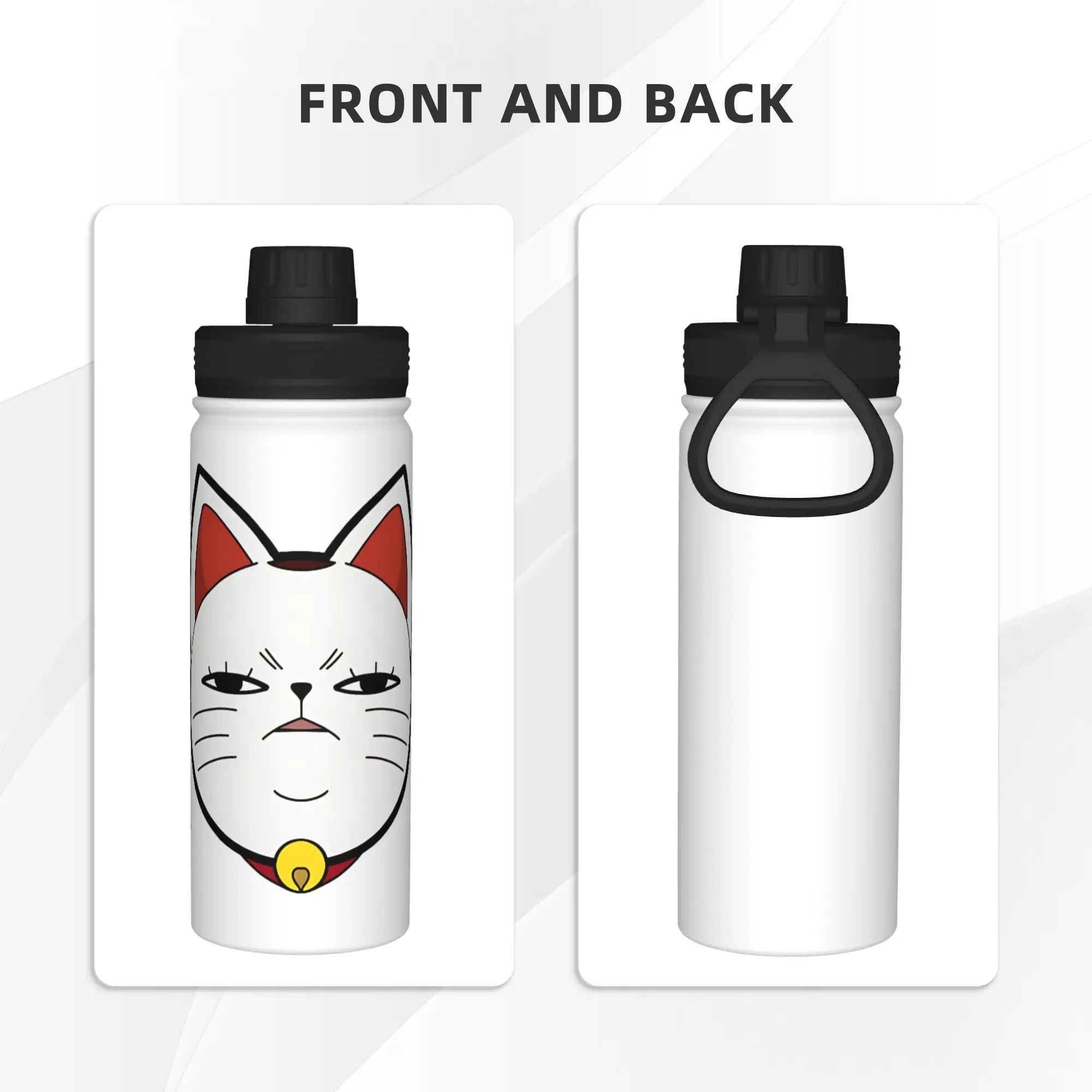 Anime Dandadan Turbo Granny Cat 18OZ Sports Insulated Kettle  Coffee Cups Vacuum Flask School Mugs Water Bottle