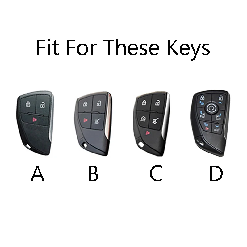 3/4/5/6 Buttons Alloy Car Key Cover Case for Chevrolet Tahoe Suburban for GMC Yukon for Buick ENVISION S Plus Avenir 2020-2023