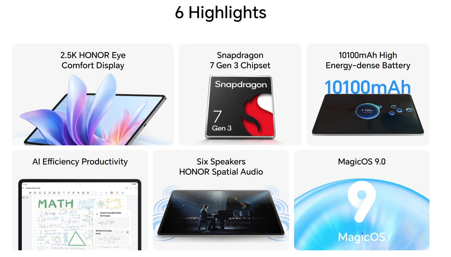 HONOR Pad 10,EU Version Android WIFI Tablet, 8GB+256GB, 10100mAh Battery,12.1-inch 120Hz 2.5K Display,Snapdragon 7 Gen 3