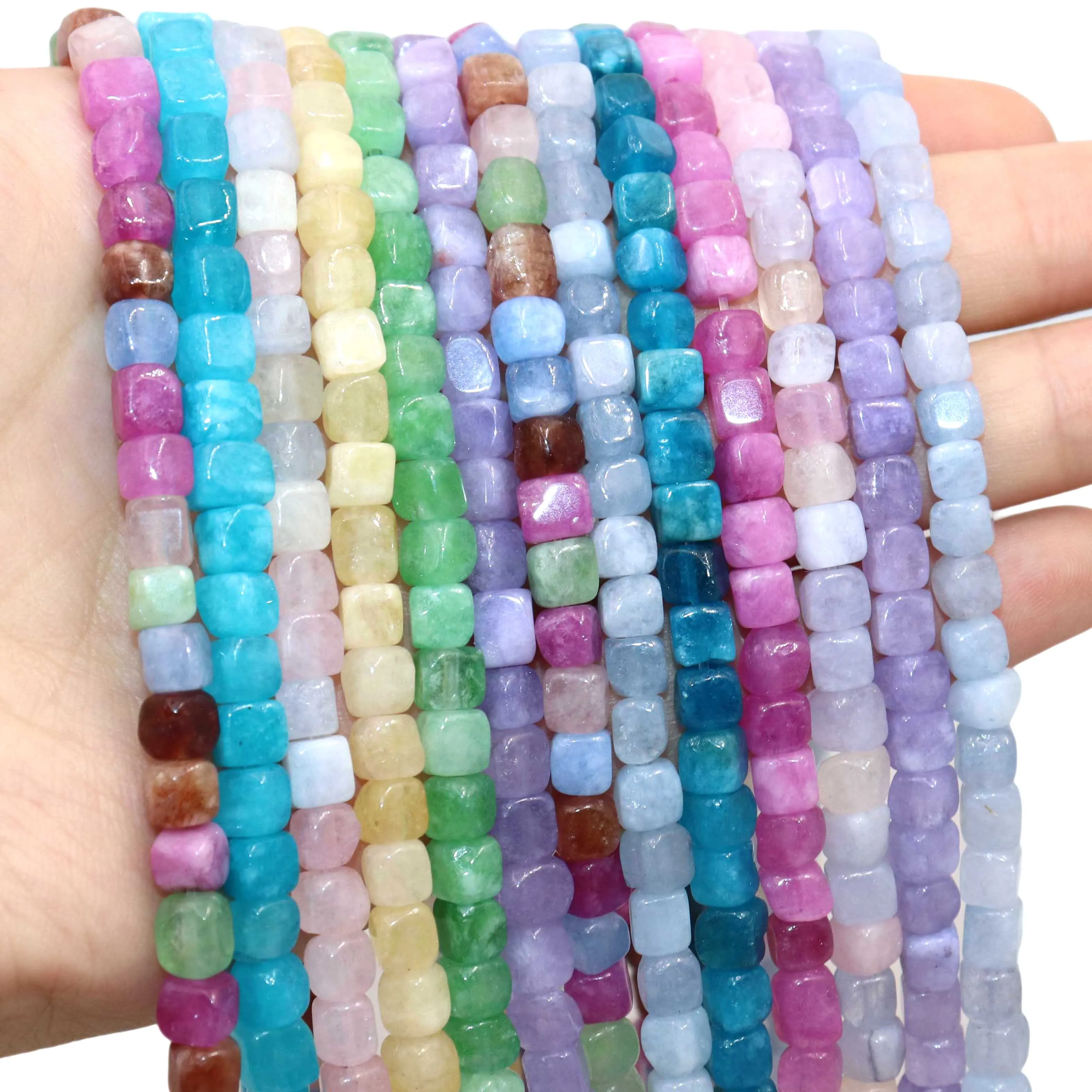 6 8MM Natural Stone Crystal Apatite Tourmaline Aquamarines Morganite Spacer Beads For Jewelry Making DIY Bracelet Necklace