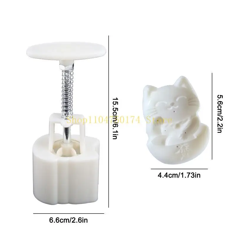 50g Lucky for Cat Plastic Mooncake Molds Mooncake Molds DIY Baking Accesso top sale