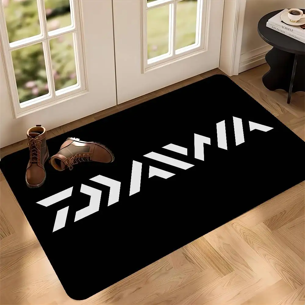 D-Daiwa-A F-FishingS LOGO Floor Mat Rectangle Anti-slip Home Soft Badmat Front Door Indoor Outdoor Mat Hotel Decor Mat