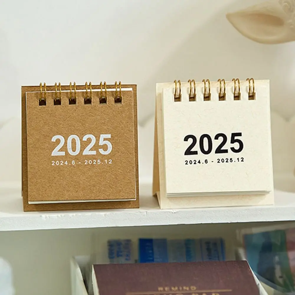

Подарочный креативный календарь на 2024-2025 годы, толстая бумага, портативный мини-настольный календарь, карманный список дел, настольный цветочный планировщик, декор стола