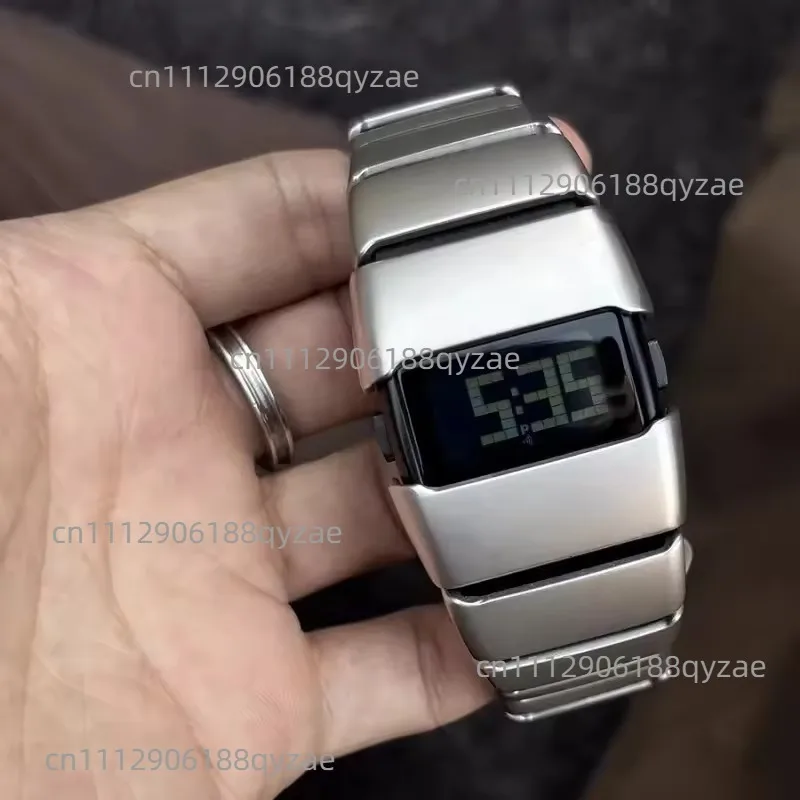 Y2K Style Watches, Strap Material Stainless Steel, Frosted Silver Strip Niche Trend Watches