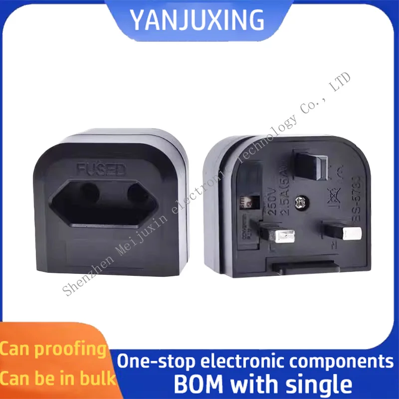 1 Stks/partij 4.8 Europese Standaard Naar Britse Standaard Naar Britse Standaard Twee Rondes Naar Hong Kong 13a Met Zekering Adapter BS-5730