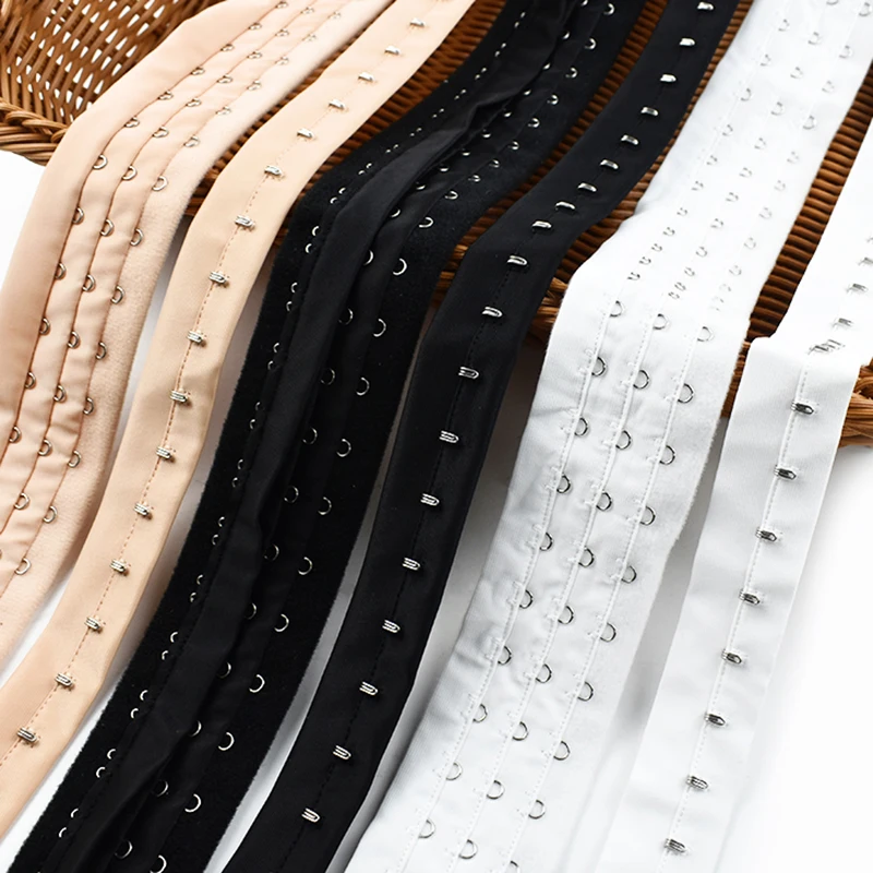 

1/2/4Yards 2/3Rows Bra Back Extension Ribbon Hook Underwear Adjust Strap Waistband Webbing Corset Tape Sewing Garment Accessory