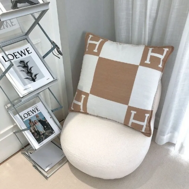 رمي وسادة الأوروبية والأمريكية استراحة الغداء وسادة أريكة وسادة السيارة الصوف النسيج أريكة وسادة وسادة السيارة #1