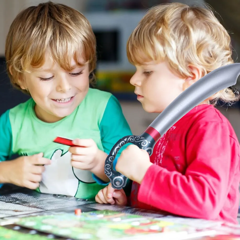 ดาบโจรสลัดเป่าลม 5 ชิ้น วัสดุ PVC คุณภาพสูง สำหรับการแสดงบนเวที ตกแต่งเทศกาลฮาโลวีน และการเล่นบทบาทสมมติสำหรับเด็ก