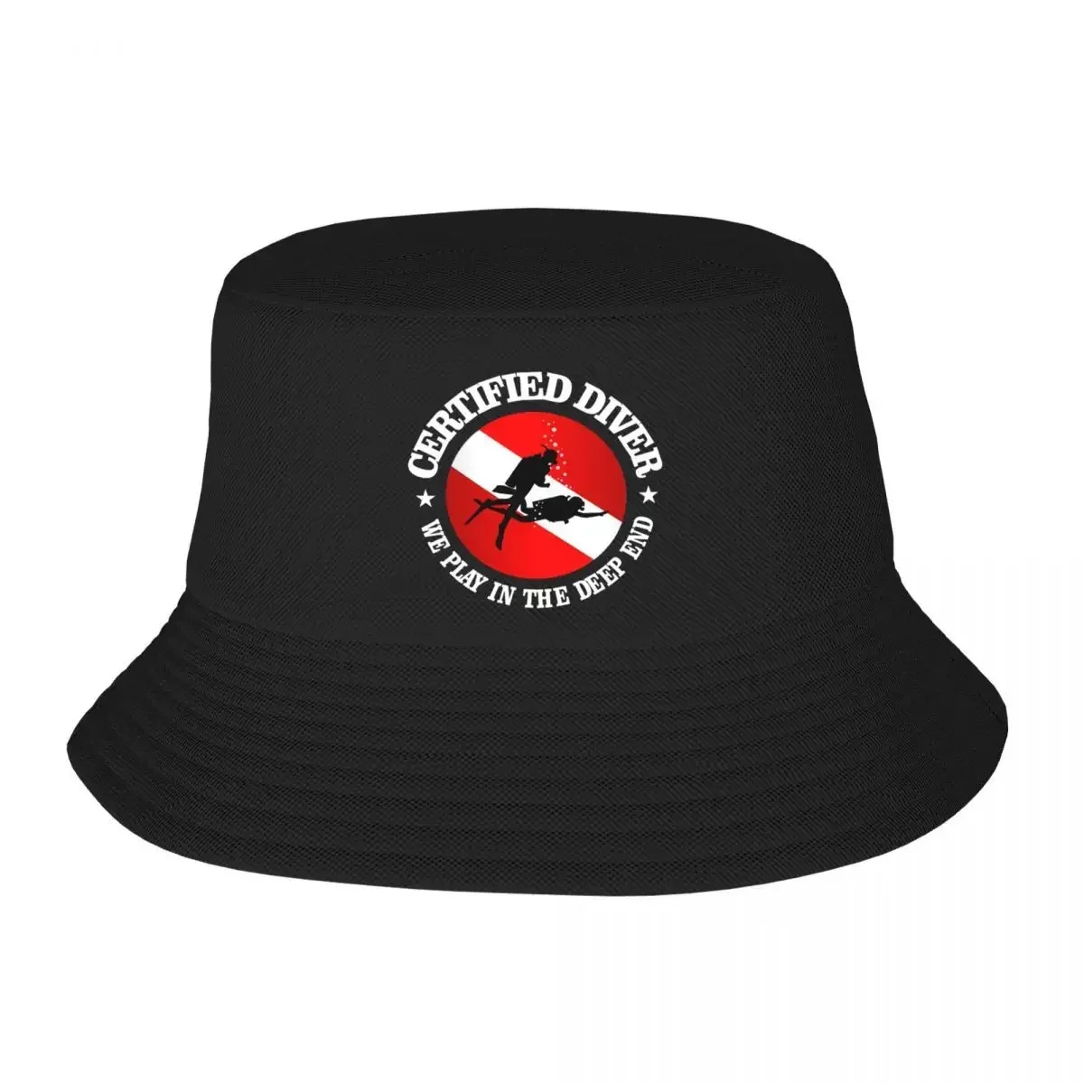 New Custom Certified Diver Scuba Diving Beach Bucket Hat Men Women Unisex Summer Fisherman Cap