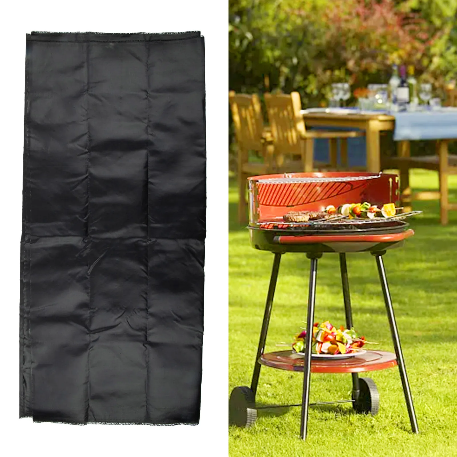 BBQ Fireproof Mat Heat Resistant Deck Patio Outdoor Floor Under Grill Mat 39x72/39x60 Inches Barbecue Camping Fire Blanket