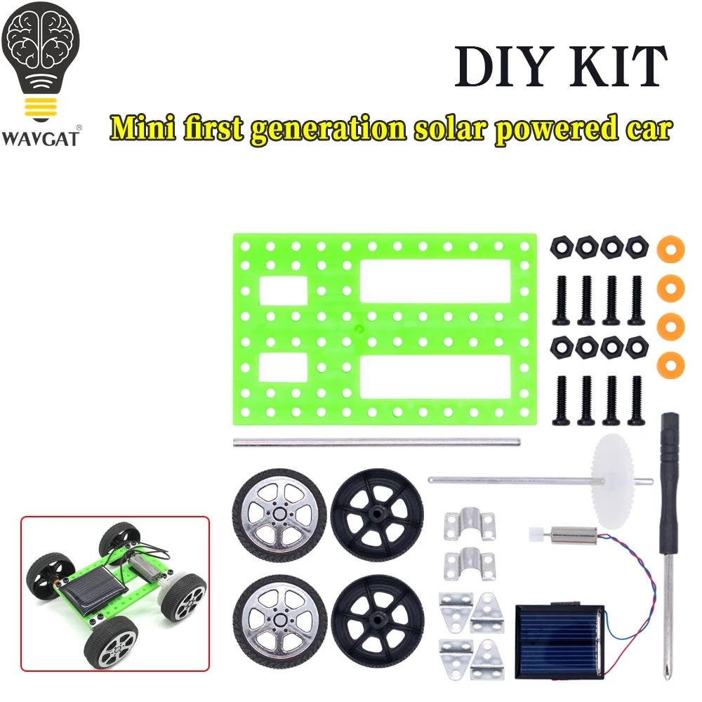 Kids Solar Car Mini DIY Assembly Energy Powered car Kit STEM kids Creative education