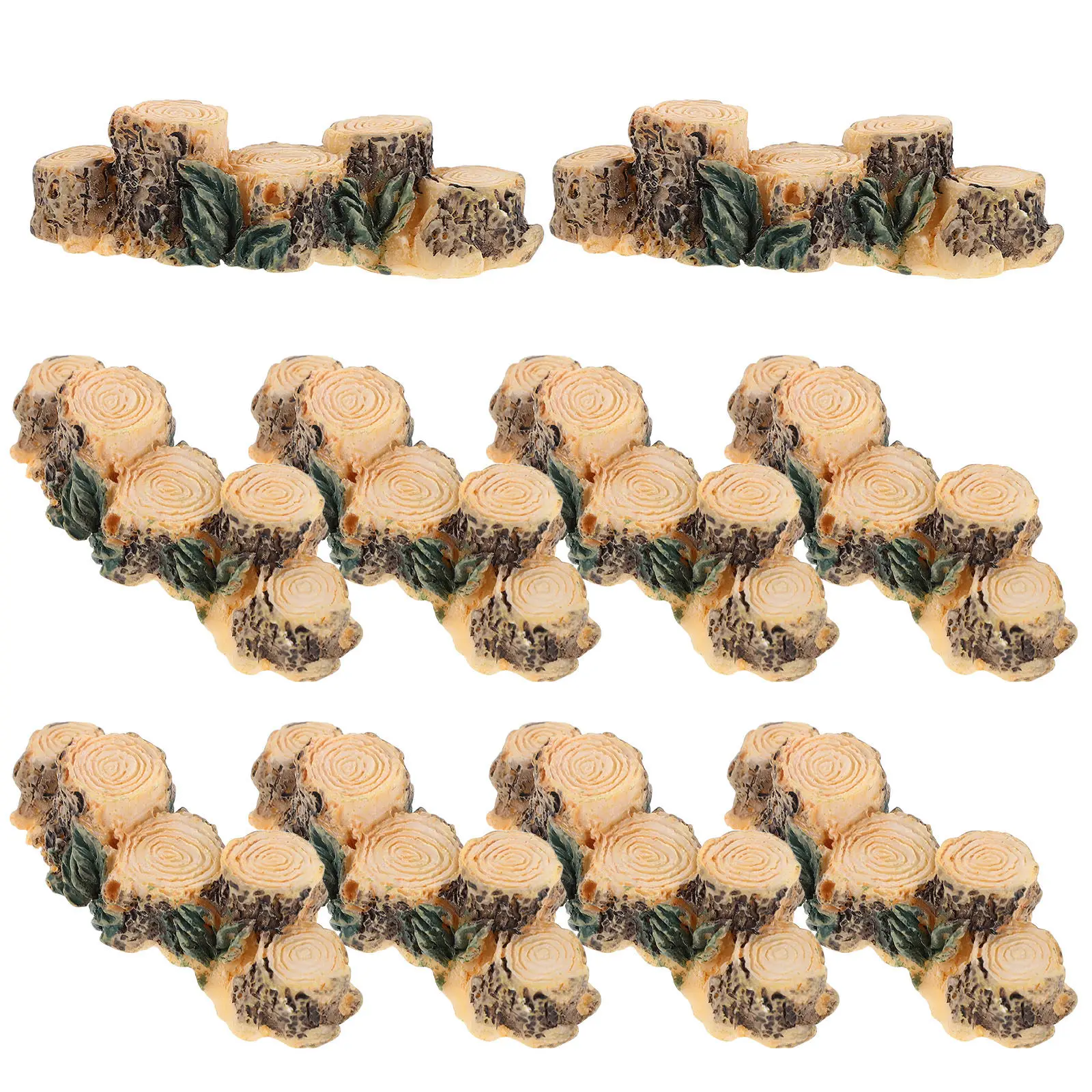 10Pcs Mini Tree Stump Resin Or - огляд і ціна Bonsai Garden With Sand