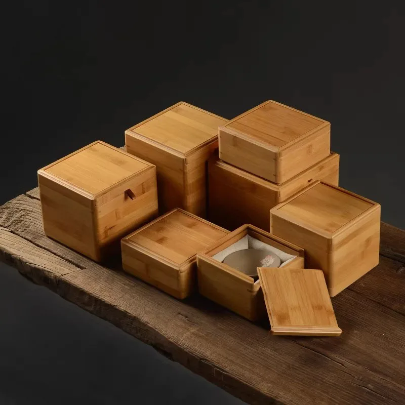 Handcrafted Bamboo Storage Organizer & Gift Box, Multi-purpose Packaging Box for Pottery, Ceramic Art Handmade Crafts