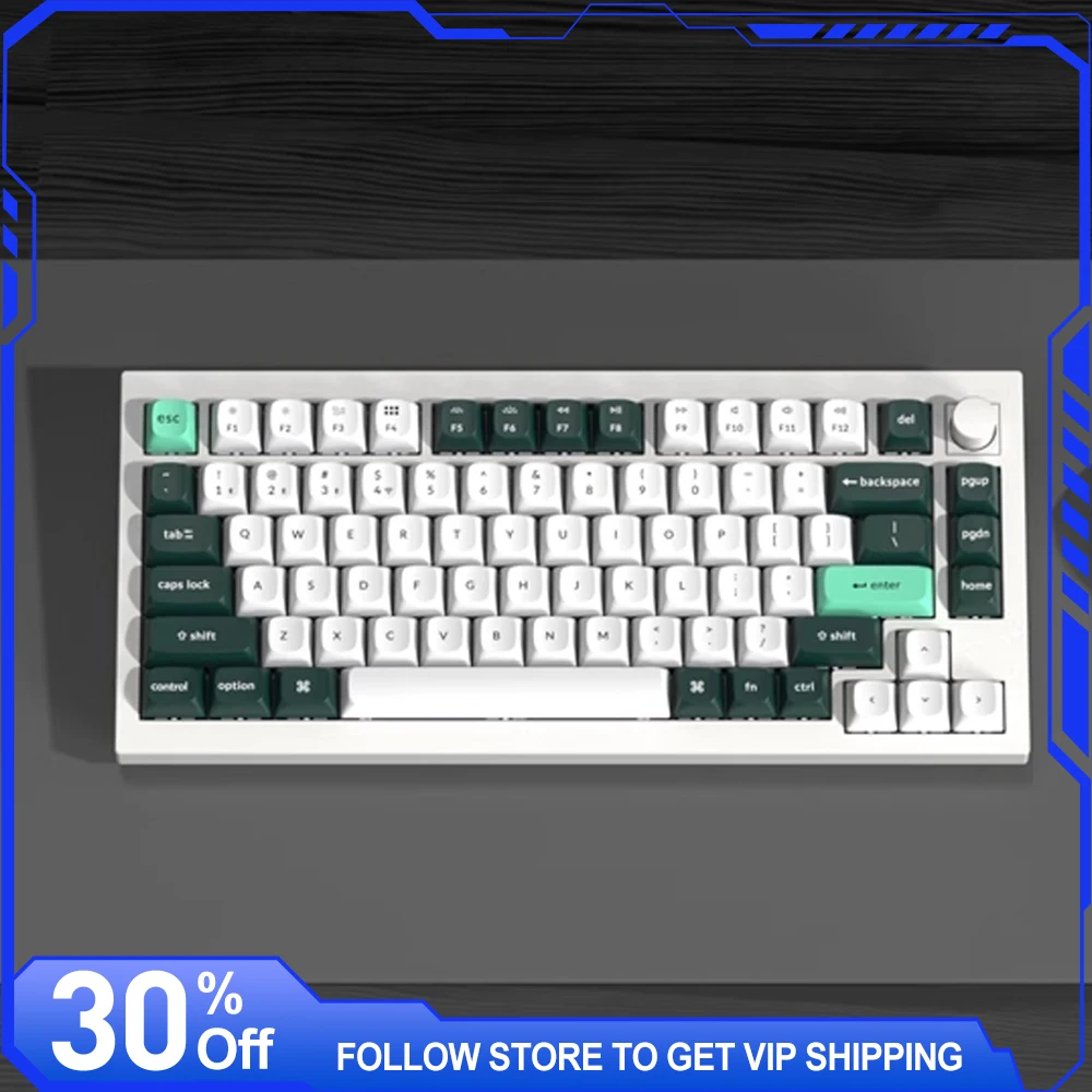 

Механическая клавиатура Q1HE с магнитным валом, беспроводная трехрежимная алюминиевая RGB прокладка с возможностью горячей замены, структура RT, игровая клавиатура для киберспорта