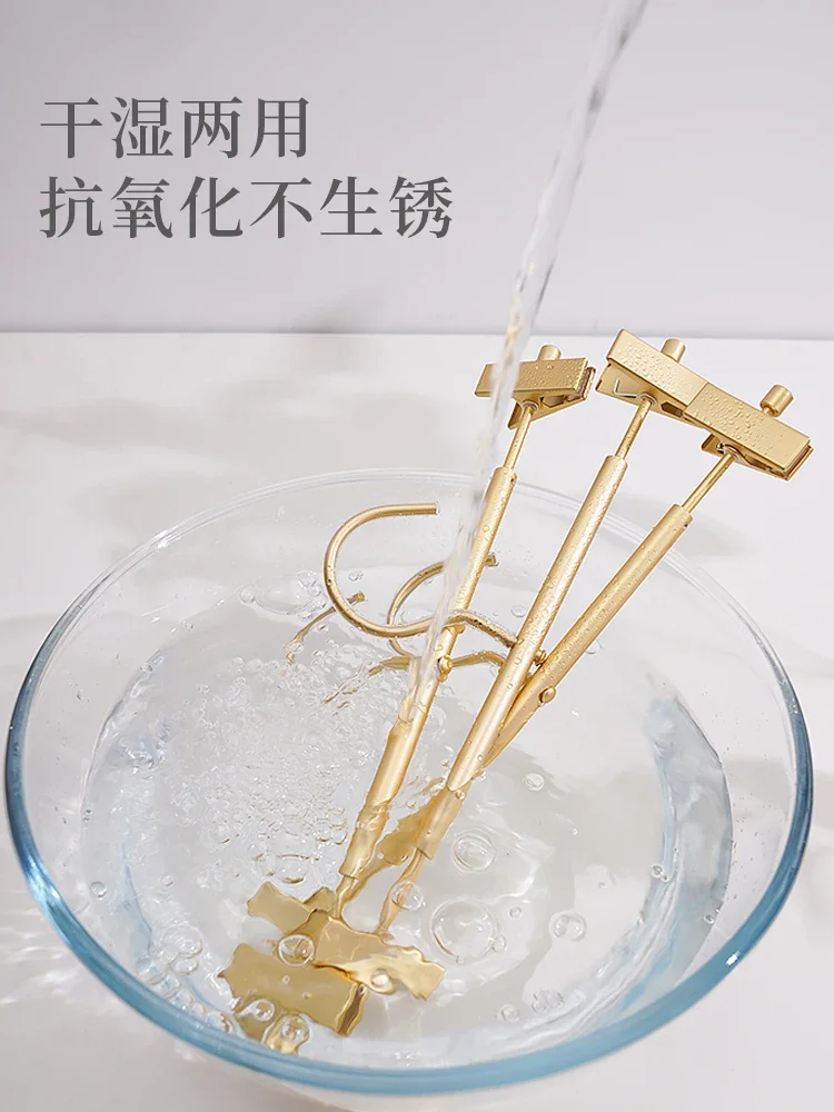 

2pcs Space Saving Clip Multifunctional Household Hanger Stainless Steel Traceless Pants Rack Non-Slip Thickened TelescopicHanger