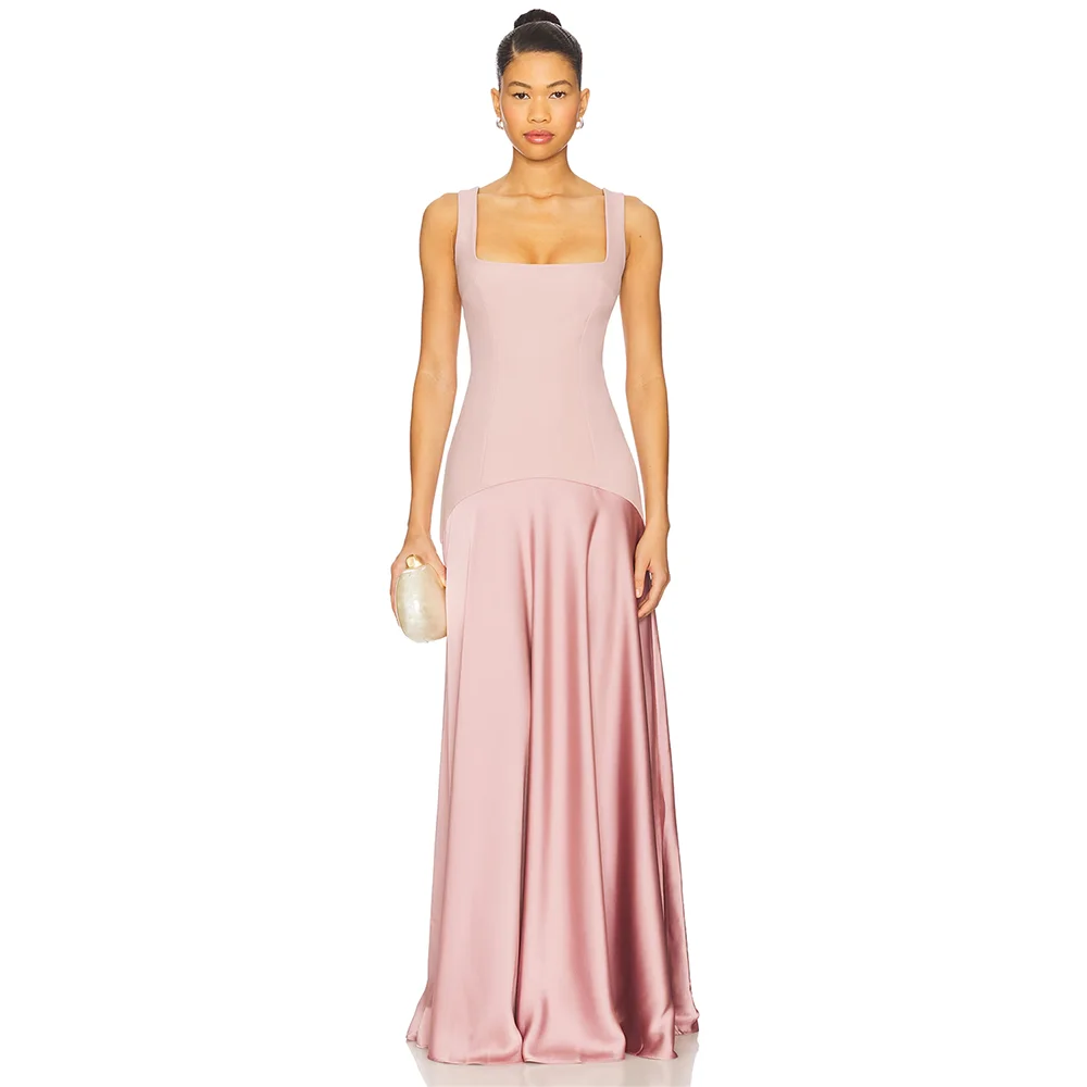 

Women's Formal Evening Gowns Elegant Square Neck A-Line Pleated Evening Dresses Fashion Plus Size Formal Party Gowns for Women