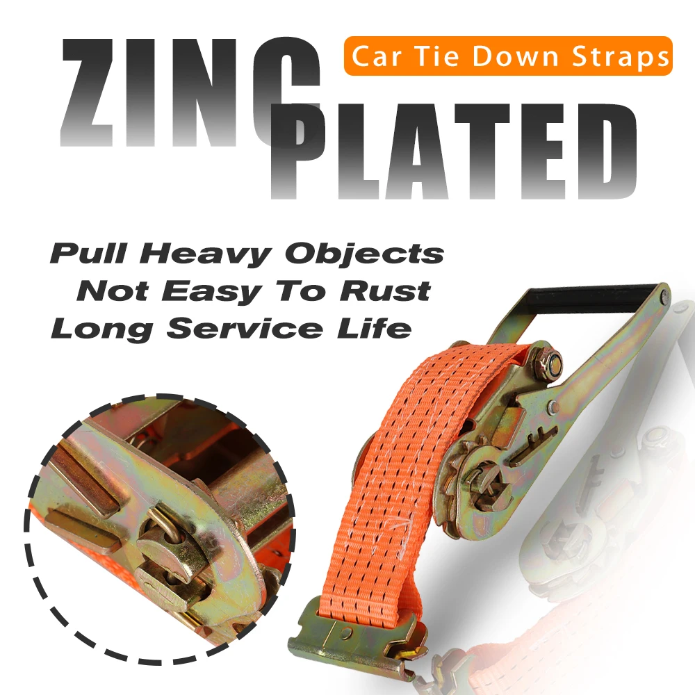 4 Stück 2 x 15 E-Track-Ratschengurte 4400 Pfund Hochleistungs-Zurrgurte können im Transport, Bewegung, Versand von befestigt werden