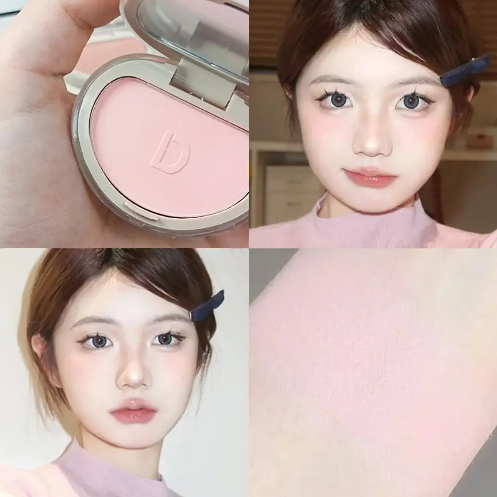 New Natural Powder Blusher Pink Fine Power Texture Expansive Color Blusher Monochrome Accessories Highlight Blusher Makeup