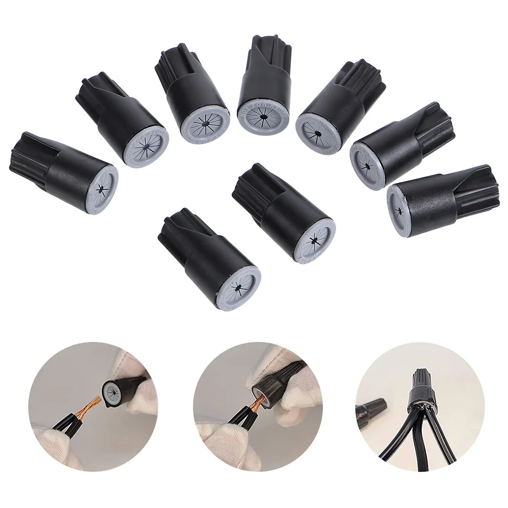 

Wire Connector Waterproof Crimping Cap Connectors Closed Terminal Black Silica Gel Electrical