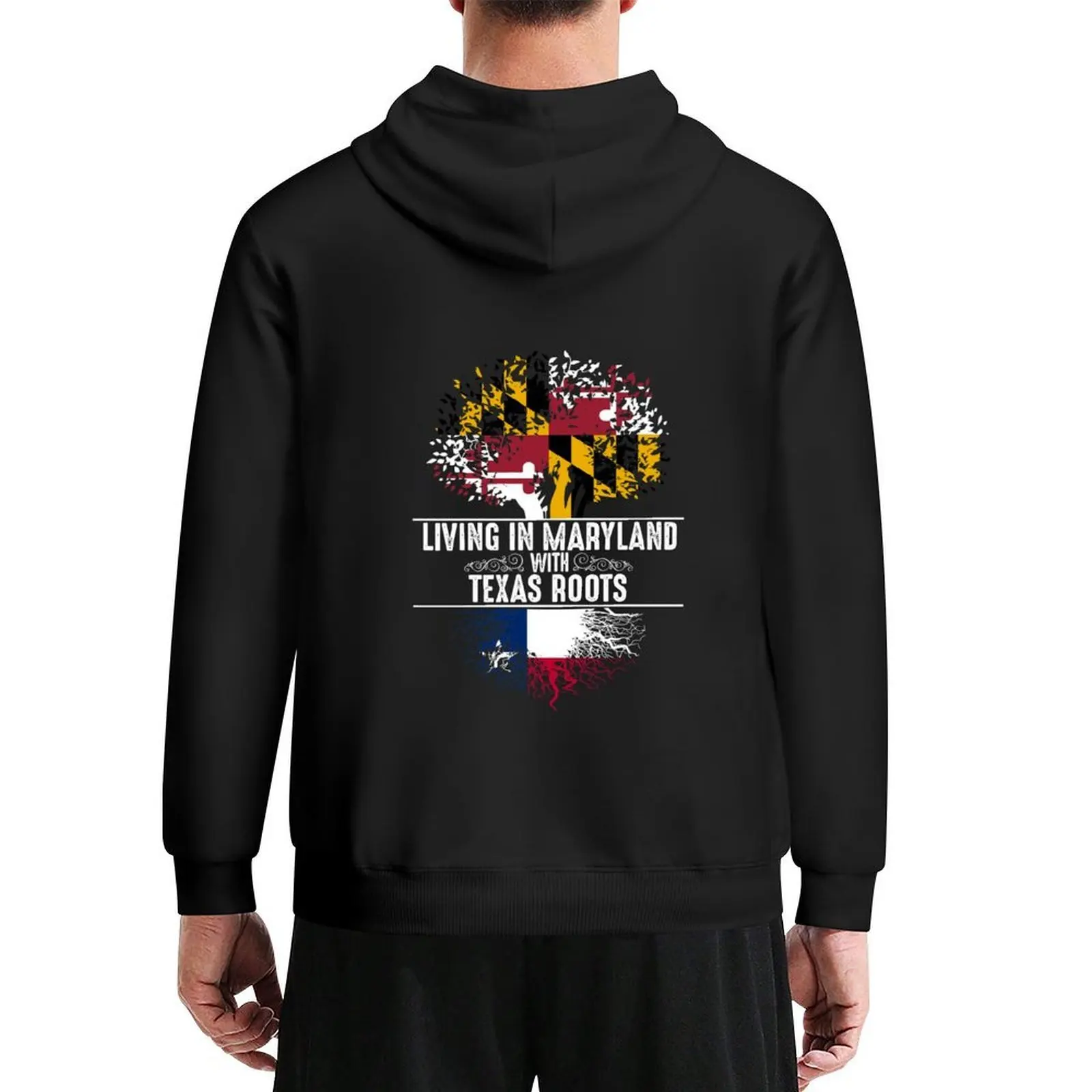 

Maryland Home Texas Roots State Tree Flag Love Gift Hoodie men's clothes autumn clothes japanese style pullover hoodies