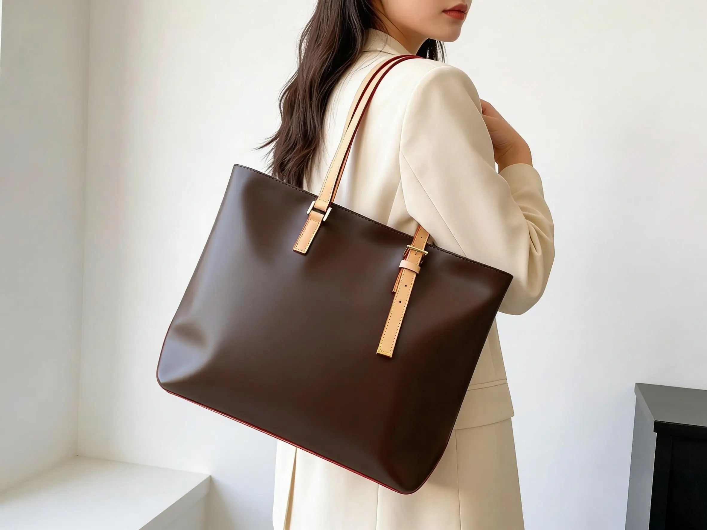 

Large Capacity Shoulder Bag, Women's Leather Handbag, Luxury Multifunctional Tote Bag