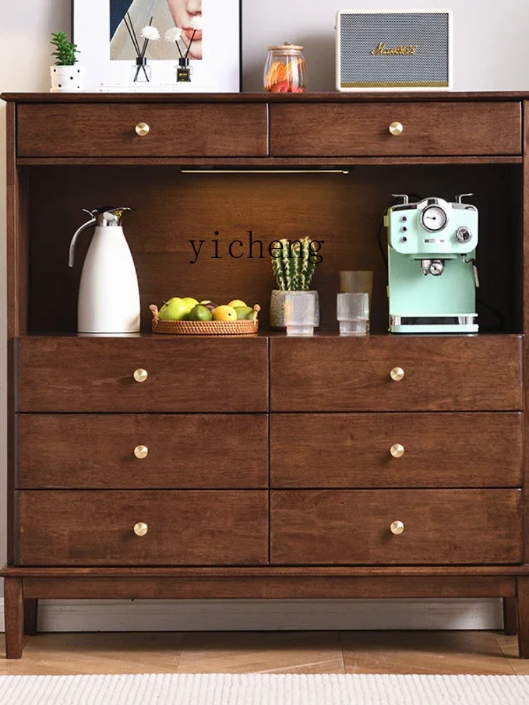 Solid Wood Sideboard High Cabinet Multi-Function Storage Cabinet Home Kitchen Cabinet