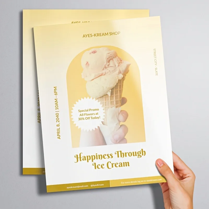 500pcs A5 Flyers Custom Leaflets For Business Event Promotion Flyer Advertising Print Marketing Materials