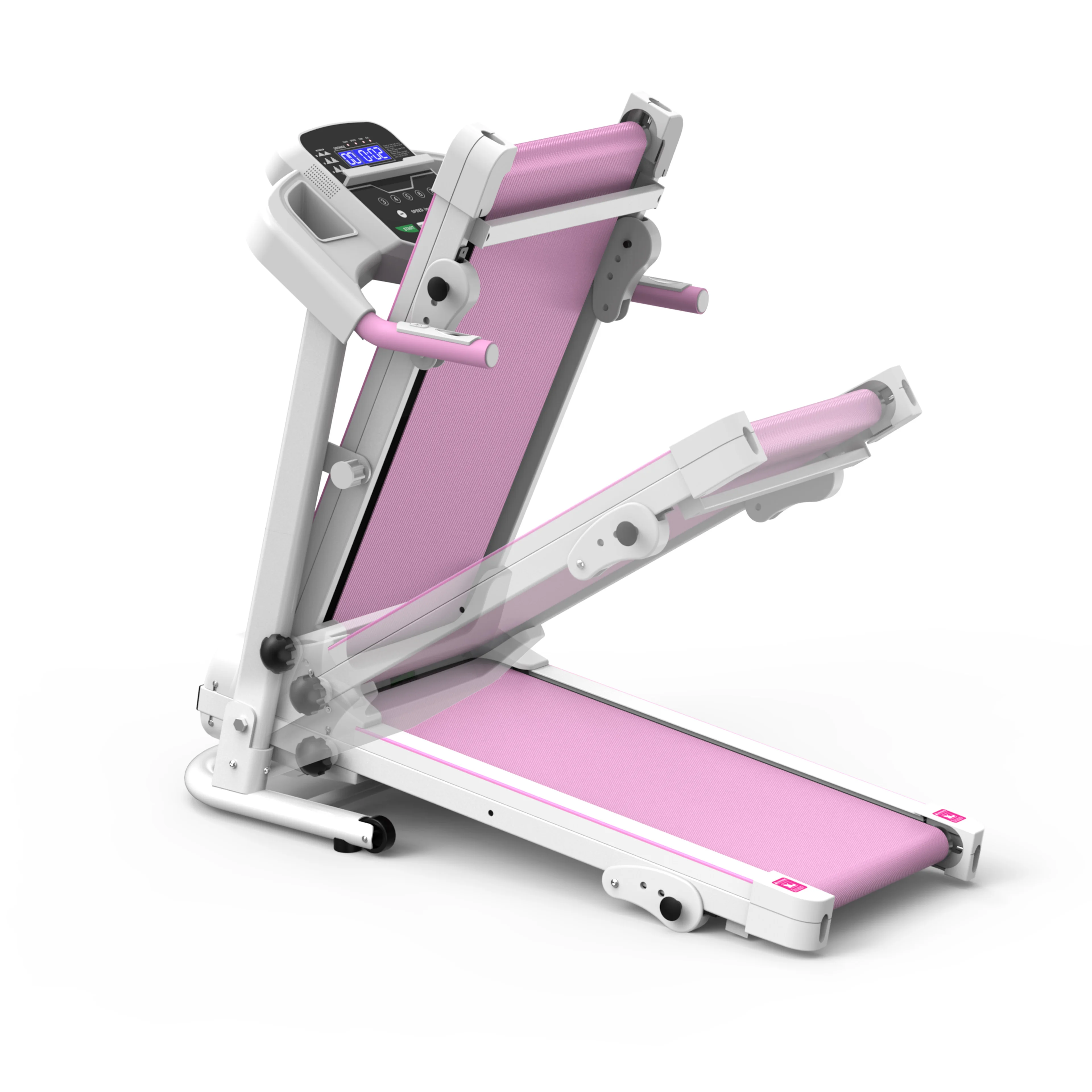 STLF 2025 الولايات المتحدة المنزل داخلي بناء الجسم الصالة الرياضية طوي مفرغة كهربائية 2.5HP موتور LED LCD الاستشعار اللاسلكي المحمولة لممارسة الرياضة #5