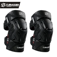 Cuirassier rodillera protectora para motocicleta, Protector de rodilla para Motocross, Protector MX, reflectante nocturno, protectores de carreras Equipo de Motocicleta con Carcasa Reforzada y Alta Visibilidad