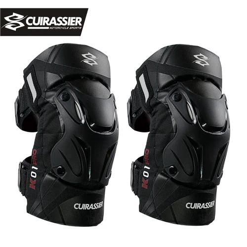 Cuirassier rodillera protectora para motocicleta, Protector de rodilla para Motocross, Protector MX, reflectante nocturno, protectores de carreras Equipo de Motocicleta con Carcasa Reforzada y Alta Visibilidad