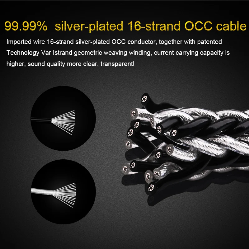 Hifi 3.5mm to 2RCA Cable Silver-plated OCC Aux 3.5 Y Splitter Stereo Audio Cable for Connect Phone MP3 PC to Amplifier Speaker