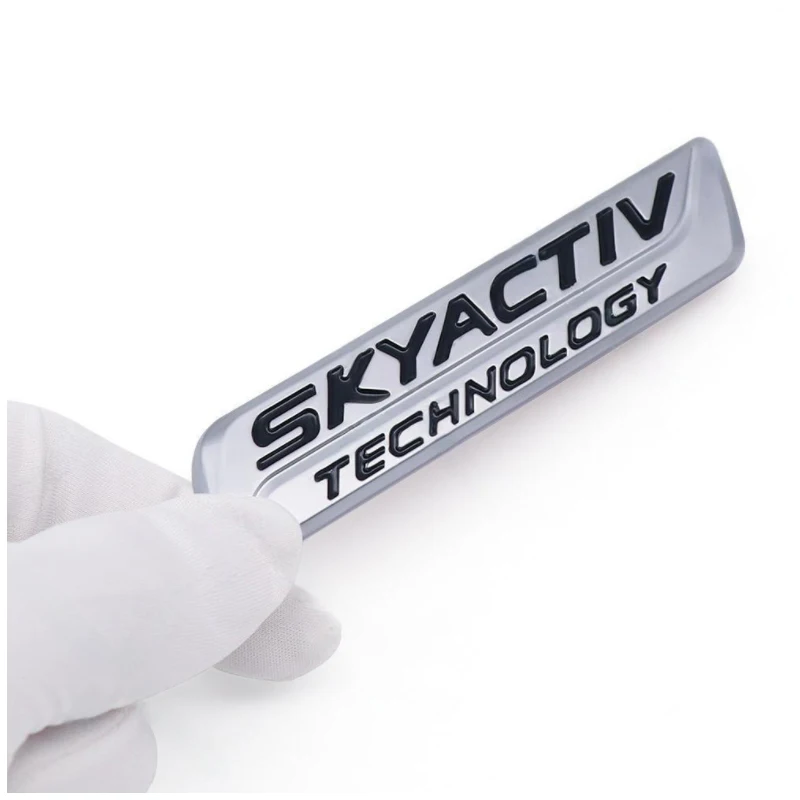 ABS ثلاثية الأبعاد جسم السيارة الجانب شعار الخلفي الجذع شارة لمازدا 3 SKYACTIV درابزين ملصق مائي تعديل الملحقات #3