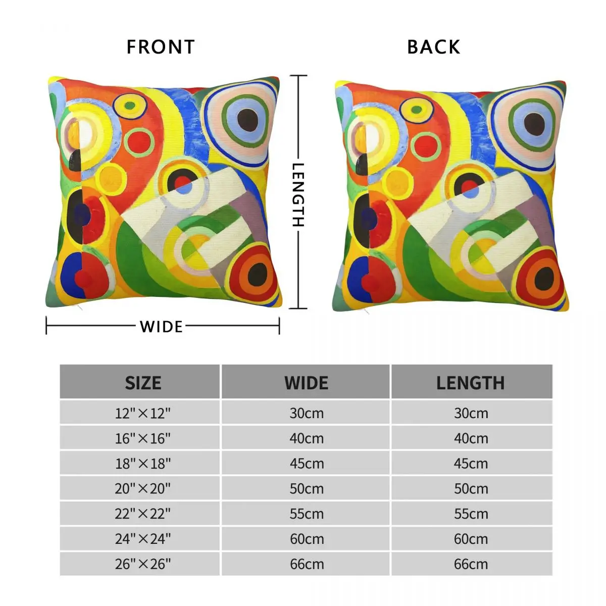Robert Delaunay Rhythm Joy Of Life Square Pillowcase Polyester Linen Velvet Pattern Zip Decorative Pillow Case Bed Cushion Cover