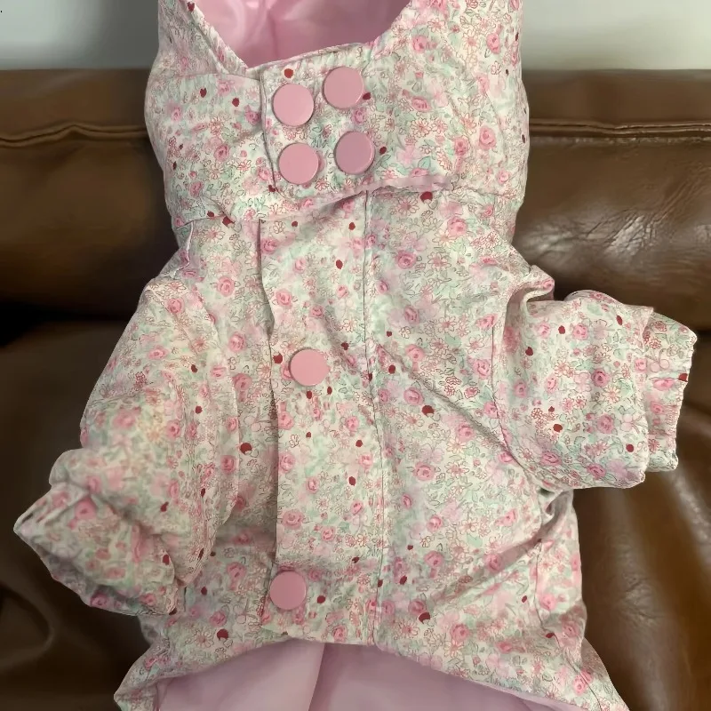AliExpress – Autumn and Winter Dog Clothes, Cotton Clothing, Pet Floral Cotton Clothing