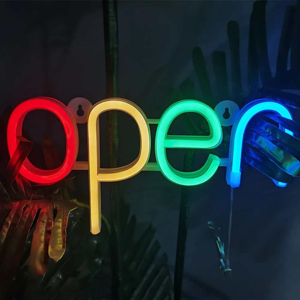 

Open Sign LED Neon Light Premium Plastic Creative Design for Shop Wall Decoration Operated Neon Open Sign for Business