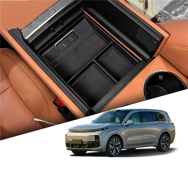 A19F-1 قطعة وحدة التحكم المركزية مسند الذراع صندوق صندوق تخزين منظم البلاستيك لوازم السيارات ل Lixiang L7 L8 L9 2022 2023 #6