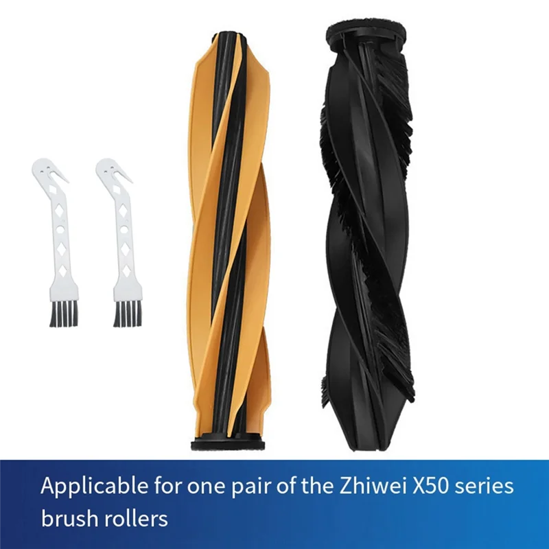Applicabile per Dreame X50 Series Sweeper X40 Hybrid Dual Roller Brush Pulizia Spazzola principale Parti di ricambio Spazzola