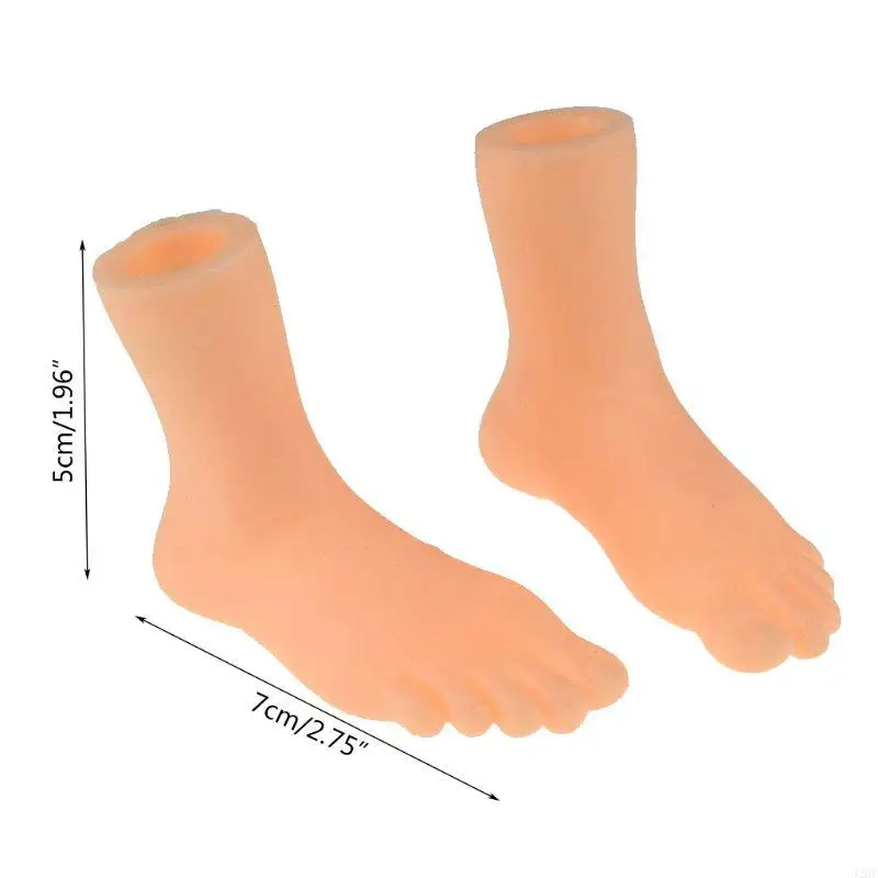 J2HF 1 Pair Tiny Left Right Hand Foot Screepy Halloween Party Mini Finger Hand