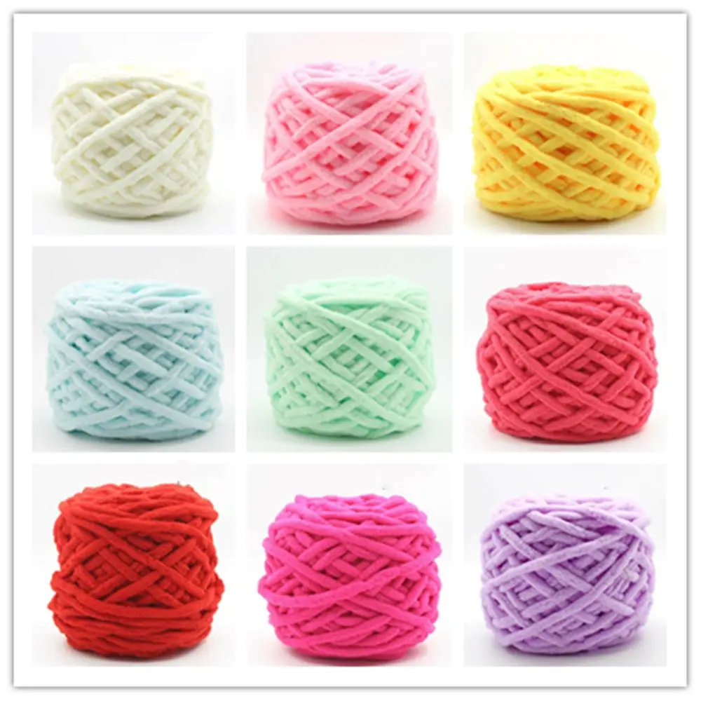 Chunky Polyester Crochet Knitting Chenille Texture Yarn 100g Chunky Crochet Baby Yarn Milk Soft DIY Accessories